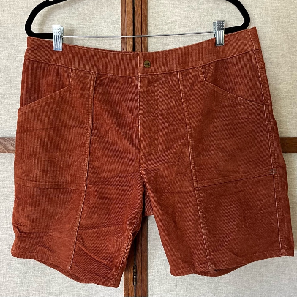 Men's Rust Corduroy Shorts